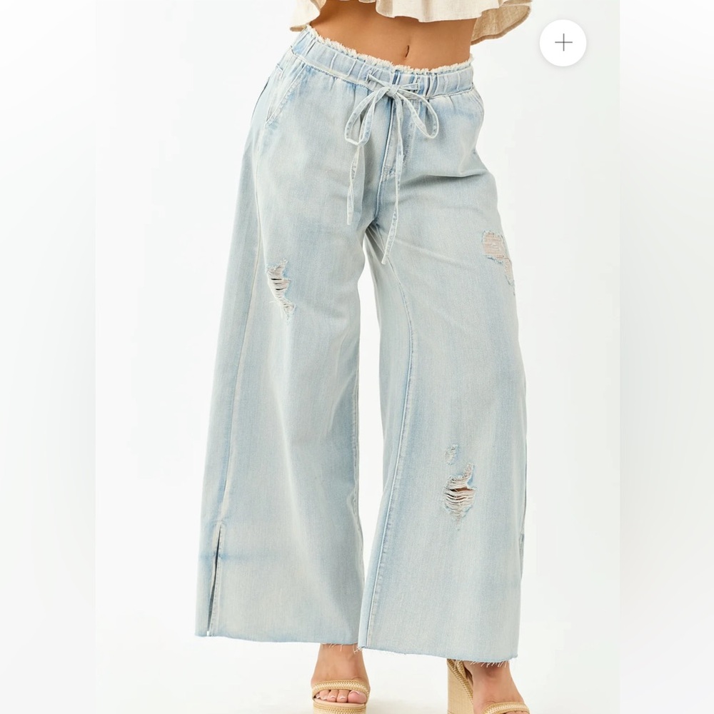 POL Distressed Wide-Leg Pants - Picture 4 of 4